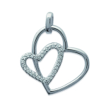 Les Tr&eacute;sors De Lily [C4575] - Pendentif Argent 'Miracle de l'Amour' Blanc argent&eacute; (rhodi&eacute;) - 30x25 mm