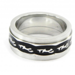 Chevali&egrave;re Acier 'Thorgal' noir argent&eacute;