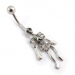 Les Tr&eacute;sors De Lily [K0641] - Body Piercing 'Squelette' argent&eacute;