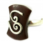 Bague Argent 'Amazonia' Bois