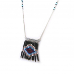 Les Tr&eacute;sors De Lily [M9344] - Collier Cr&eacute;ateur 'Alta&iuml;' noir bleu sidabras
