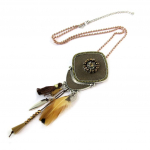 Les Tr&eacute;sors De Lily [N8810] - Collier Sautoir Cr&eacute;ateur 'Navajos' marron pilka