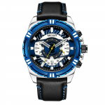 Nauji Laikrodžiai Vyri&scaron;ki Prabangus Prekės ženklas MEGIR Chronograph Vyri&scaron;ki sportiniai laikrodžiai Vandeniui atsparūs Odiniai Kvarciniai Vyri&scaron;ki Laikrodžiai Relogio Masculino