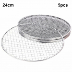 5 vnt./rinkinys Vienkartinė kepsninės grotelė, kepimo tinklelis, grotelės, barbekiu kepimo skarda 24cm