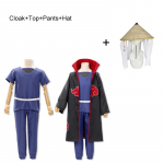 Scione Anime animacinis filmas Uchiha Itachi Cosplay Helovino Kalėdų vakarėlio kostiumas, apsiaustas kepurė Visas komplektas XL