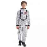 Sidabrinis Spaceman kombinezonas berniukų astronautų kostiumas vaikams Helovino cosplay vaikų piloto karnavalinio vakarėlio puo&scaron;ni suknelė S sidabras