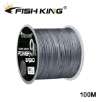 Fishing King 100M 9X sruogų pintas žvejybos valas, daugiagijinis Pe Line, pintas žvejybos valas 0.6-0.12mm-20lb