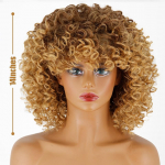 MISSQUEEN trumpas blondinas garbanotas perukas Blondinis afro garbanotas perukas Sintetinis perukas madingoms moterims kar&scaron;čiui atsparus pluo&scaron;to perukas(Spalva:&Scaron;viesiaplaukis) 14inches