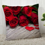 Raudonos rožės gėlių ra&scaron;tu pagalvėlės užvalkalas sofa Biuro pagalvės užvalkalo dekoras Poliesterio pagalvės užvalkalas namų dekoras 40x40cm