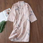 Japoni&scaron;ko stiliaus kimono pižama vasarinė nauja 100% medvilnės marlės pižamos naktiniai moteri&scaron;ki SPA yukata rūbai namų ilgos pižamos moteri&scaron;kos M