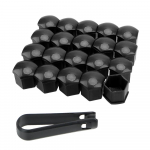 20vnt 17mm automobilių ratų veržlių gaubtelių apsauginiai dangteliai dangteliai nuo rūdžių Volkswagen VW Polo Passat B5 B6 CC GOLF 4 5 6 Black