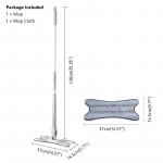 X tipo plok&scaron;čia &scaron;luostė, nenaudojama rankų &scaron;luostė, lengvai susukamas mikropluo&scaron;to pakaitinis kilimėlis Buitinė virtuvė Kietmedžio laminato &scaron;lapio ir sauso &scaron;luostės rinkinys Set 1 pilka