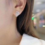 BELLA BOX Fashion Fresh Stud auskarai Moterims Bling Temperamento Saldūs moteri&scaron;ki auskarai Nauji kubinio cirkonio ausų papuo&scaron;alai