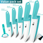 Keraminių peilių rinkinys 3 4 5 6 colių virtuvės peilių rinkinys vaisių ir daržovių pjaustymo cirkonio balto a&scaron;menų virėjo peiliai 34566inch peeler