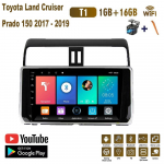 &bdquo;Android&ldquo; automobilinis radijas, skirtas &bdquo;Toyota Land Cruiser Prado 150&ldquo;, 2017&ndash;2019 m. automobilių daugialypės terpės grotuvas, GPS navigacijos galvos blokas WIFI 1+16 GB