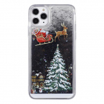 Linksmų Kalėdų telefono dėklas, skirtas iPhone 12 11 13 Se 2 11pro Max Xr Xs Max X 7 8 6s Plus 11pro Dynamic Quicksand Glitter galinis dangtelis For iPhone X