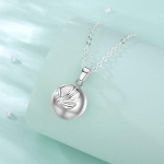 Collier Bola de Grossesse fleur de Lotus Argent&eacute;