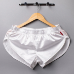 Vyri&scaron;kos seksualios satino pižamos &scaron;ilko miegui skirtos kelnaitės Bokserinės kelnaitės miegui skirtos apatinės vienspalvės 2X