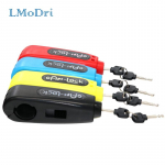 LMoDri Universal Motorcycle Handlebar Safety Lock Scooter Lock Brake Throttle Grip anti theft Protection Security raudona