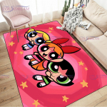 Animacinių filmų kilimai Powerpuff Girls Spausdinti Svetainės miegamojo dekoras Kilimai Vonios kambarys Neslystantis kilimas grindų kilimėlis prie&scaron;kambaryje 40cm x 60cm