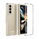 Prabangus dengiamas dėklas, skirtas Samsung Galaxy Z Fold 5 Case Slim Shell Matinis sulankstomas visi&scaron;kai dengiantis plėvelę apsauginio dangtelio priedai Z Fold 5 mėlyna