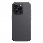 Prabangus audimo ruoželinis odinis dėklas, skirtas Apple iPhone 15 Pro Max 15 Plus belaidžio įkroviklio dėklui silikoninis mink&scaron;tas buferio smūgiams atsparus dangtelis iPhone 15 Pro Max juoda
