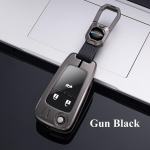 Naujas madingas metalinis cinkuotas automobilio rakto dėklas, skirtas Chevrolet Cruze For Buick, skirtas Aveo Trax Opel Astra Corsa HJG Meriva Zafira Antara For Buick juoda