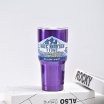 30OZ Kelioninis nerūdijančio plieno puodelis su magnetiniu dangteliu izoliuojančiu termosu su &scaron;iaudiniu puodeliu automobilinio &scaron;alto gėrimo puodeliais violetinė