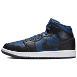 Air Jordan 1 Mid SE Split - French Blue Moteri&scaron;ki kedai Juodi Balti DR0501-401 36.5
