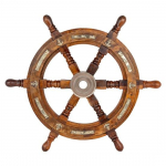 45.72 cm Nautical Wooden Captain Ship Boat Wheel Ship Boat Steering Wheel Pirate Ship's Wheel Christmas D&eacute;cor