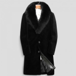 Autumn and Winter New Imitation Marten Overcoats Men's Whole Mink Long Haining Mink Fur Jacket Casual plus Size Keep Warm