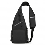 Sling Bag Crossbody Krep&scaron;iai Fanny Packs for Men Moterų Pečių Krep&scaron;ys Žygiams Daypack juoda