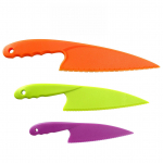 3 dalių vaiki&scaron;kų virtuvinių peilių rinkinys restoranui &ndash; plastikiniai dantyti kra&scaron;tai vaisiams, daržovėms, duonai, salotoms ir kt. pjaustyti! 3Pcs/set įvairiaspalvis