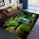 Natūralus mi&scaron;ko ir krioklio kra&scaron;tovaizdis Vintage Boho virtuvės kilimėlis Mink&scaron;tas sutir&scaron;tintas virtuvės grindų kilimėlis, atsparus vandeniui, neslidus, alyvai atsparus grindų kilimėlis. 40x60cm