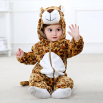 Kūdikių &scaron;liaužtinukai Kigurumi Animal Leopard, Hasky, Giraffe cosplay Su gobtuvu &Scaron;iltos pižamos mažiems berniukams Mergaitėms Drabužiai Naujagimiams Miego drabužiai pižamos drabužiai 110