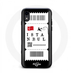 Coque iphone XS billet d'avion istanbul