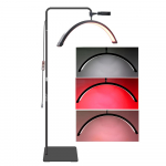 Andoer HD-M6XR 36 W grindų LED vaizdo ap&scaron;vietimas pusmėnulio formos užpildo &scaron;viesa, pritemdoma 5600K balta AU Plug juoda