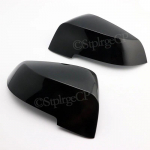 For BMW 5 6 7 Series Black mirror cover F10 F11 F18 F07 F12 F13 F06 F01 F02 F03 F04 LCL Carbon fiber pattern mirror cover Bright black black