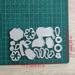 Ėrienos gėlių žolės rėmas metaliniai pjovimo &scaron;tampai Scrapbooking Sidabrinis įspaudimas Die Cut Trafaretas &bdquo;Pasidaryk pats&ldquo; nuotraukų albumo kortelės kūrimas