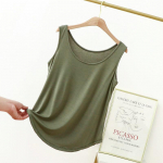 XL to 6XL Modal O-Neck Tank tops Summer women's camisole Thin Loose Sleeveless T-shirt Solid color Tee Top Large size 4XL