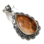Natural Strawberry Quartz Gemstone 925 Sterling Silver Gift Pendant 2.48 f9h42