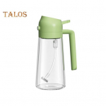 Aliejaus pur&scaron;kiklis maisto ruo&scaron;imui 2 viename aliejaus dozatorius 500 ml/17oz Stiklinis pur&scaron;kiamas buteliukas su piltuvu Daugkartinio naudojimo maistinio aliejaus purk&scaron;tuvas, skirtas virtuvės salotoms kepti ant grotelių balta