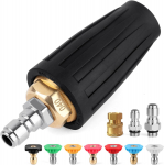 High pressure water gun rotating 1/4 quick plug steel lotus nozzle