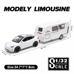 1/32 mastelio Tesla Model Y Caravan Metalo Lietaus lydinio Žaisliniai Automobilių Modeliai Sunkvežimiai Vaikams Žaislai Transporto priemonės Pomėgių Kolekcija 1/32-Size:34.7*7.8*7cm