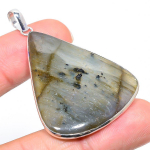 Natural Labradorite Gemstone Handmade 925 Sterling Silver Pendant 2.21 y3b69