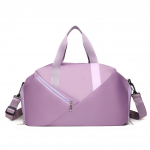 Didelės talpos vandeniui atsparus sportinis krep&scaron;ys fitnesui ir kelionėms - stilingas su sauso ir &scaron;lapio skyriumi, puikiai tinka aktyviam gyvenimo būdui tamsiai violetine spalva