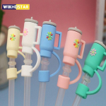 5 vnt. didelio skersmens 10 mm &scaron;iaudinio dangtelio spalvos silikono nepralaidus ki&scaron;tukas &bdquo;Ice Bullock&ldquo; priedai Dulkių puodelio tiesūs posūkiai 5PCS Random Color
