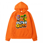 Stumble Guys Spausdinti gobtuvai Rudens žiemos vilnos megztiniai anime gobtuvai Megztinis Cartoon Striukė y2k sudadera vaiki&scaron;ki drabužiai merginoms 160 oranžinė