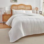 3 vnt. dygsniuotos lovatiesės komplektas, vienspalvis mink&scaron;tas kvėpuojantis paklodė, 230*230cm+2vnt pagalvės užvalkalas 51*66cm 3pcs set 264x230cm balta