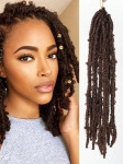 &bdquo;Butterfly Locs&ldquo; nerti plaukai 14 colių, i&scaron; anksto susuktų kilpų, &bdquo;Locs&ldquo; nertų kasų 14inch